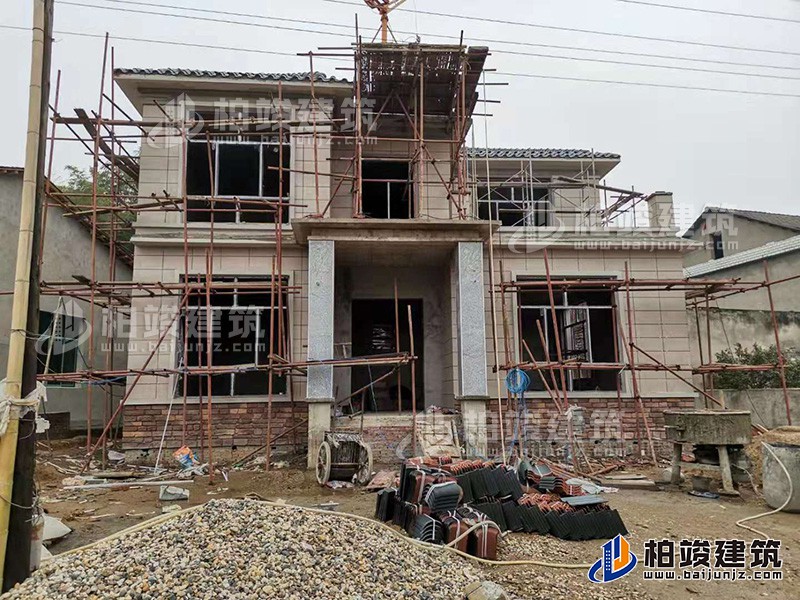 农村二层实用小别墅施工案例展示