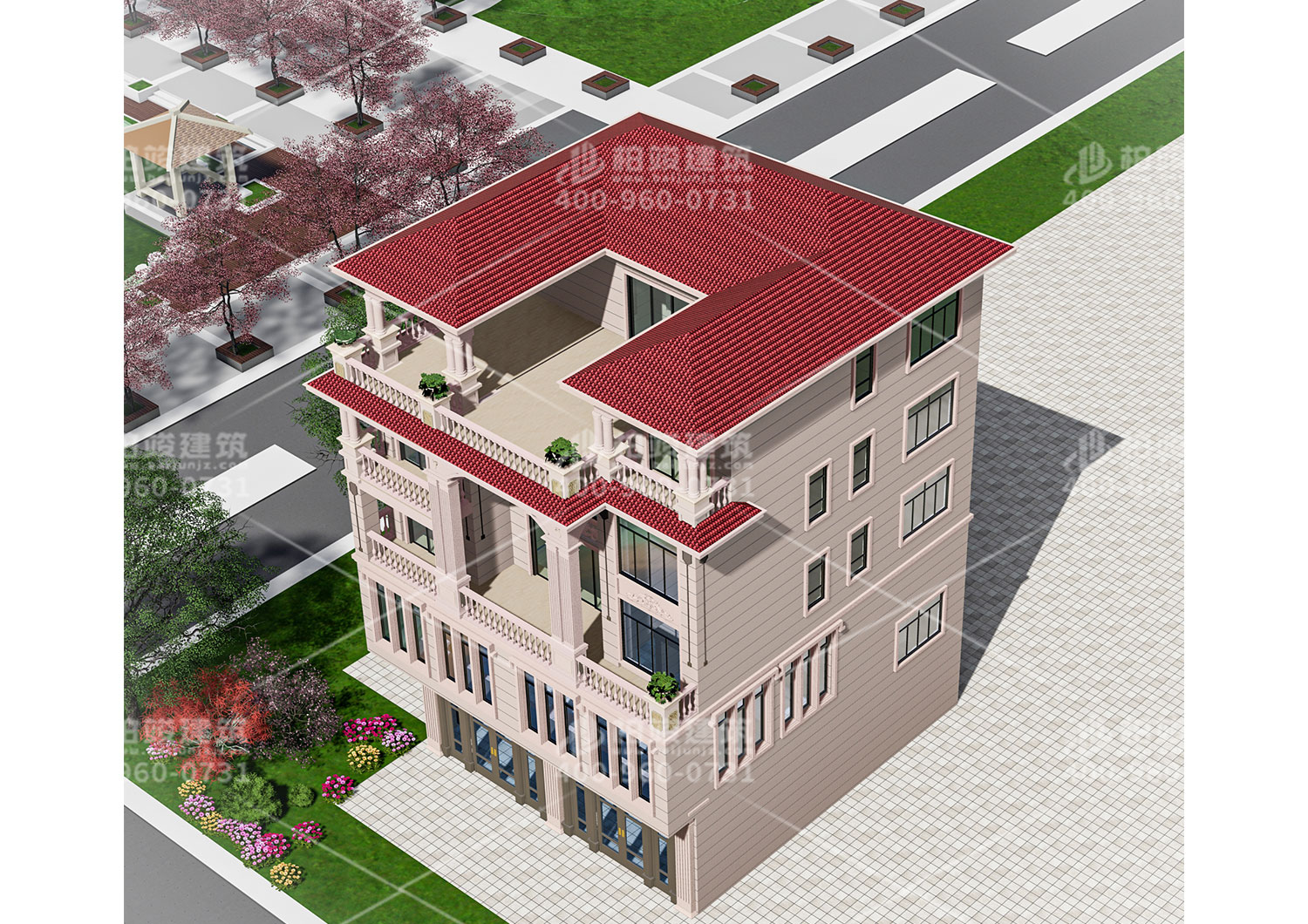 贵州龙总定制中式四层自建房设计图