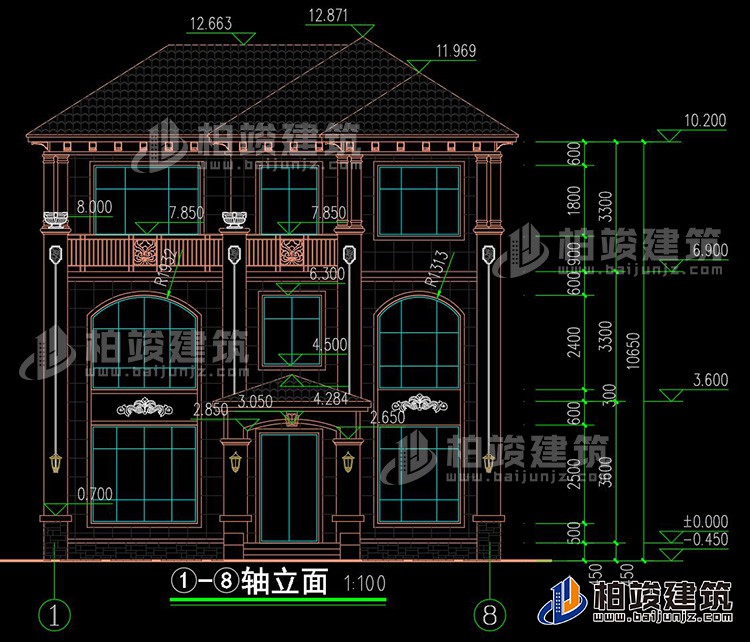 正立面图