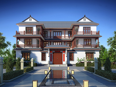 中式四合院房子设计图农村