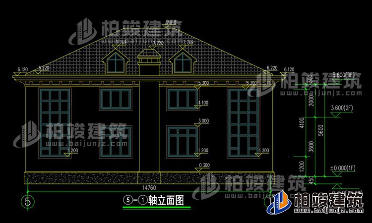 背立面图