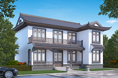 二层新中式古典风格别墅设计图