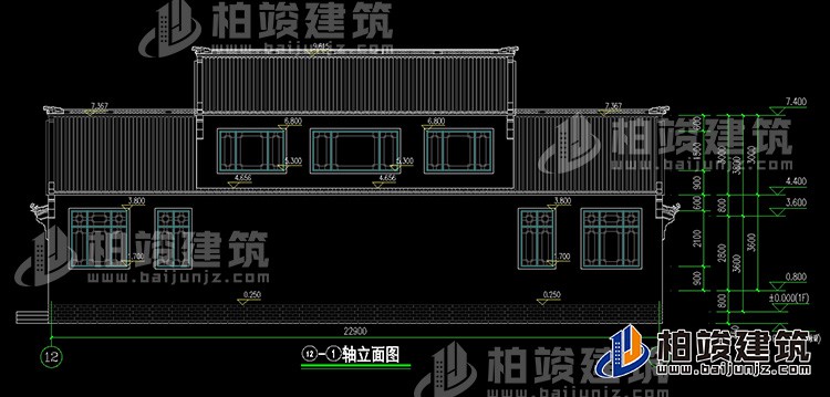 背立面图