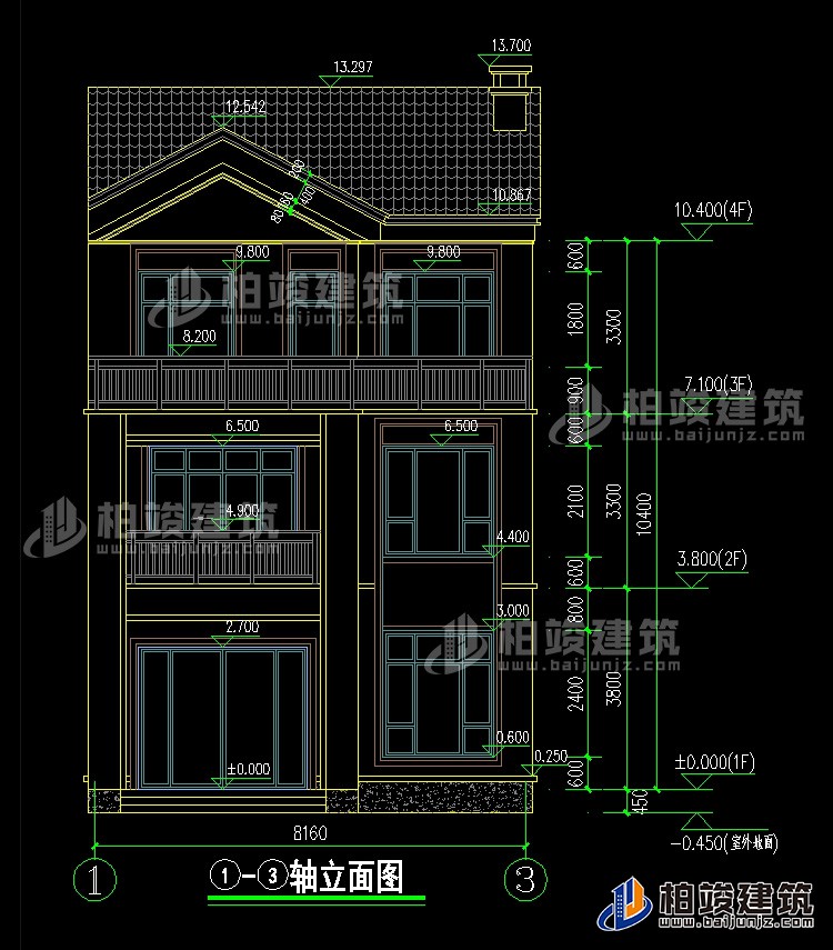 正立面图