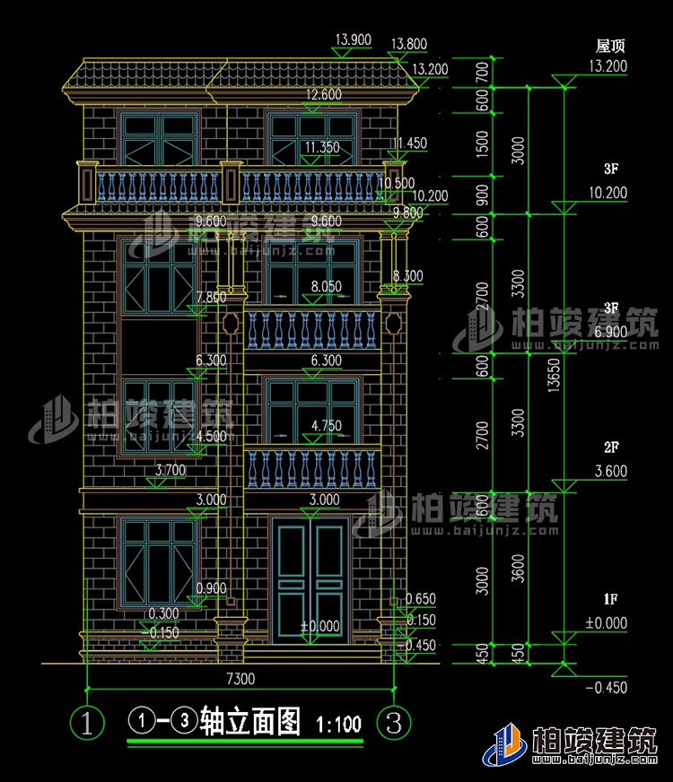 正立面图